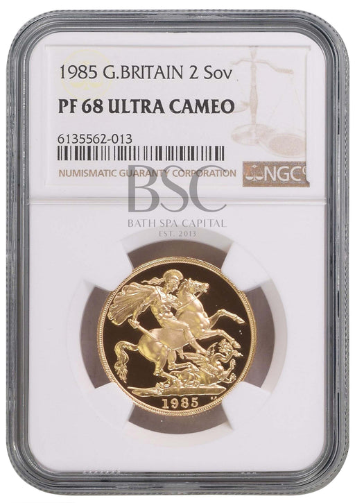 Elizabeth II, 1985 Gold Proof Double Sovereign/Two Pounds NGC PF68 Ultra Cameo