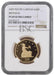 Elizabeth II, 2009 Gold Proof "Britannia" Piedfort Fifty Pence NGC PF69 Ultra Cameo