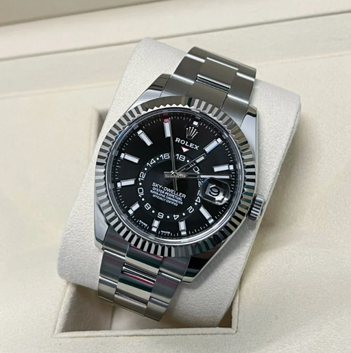 Rolex Sky-Dweller Steel Black Dial 326934 - 2023 Box And Papers