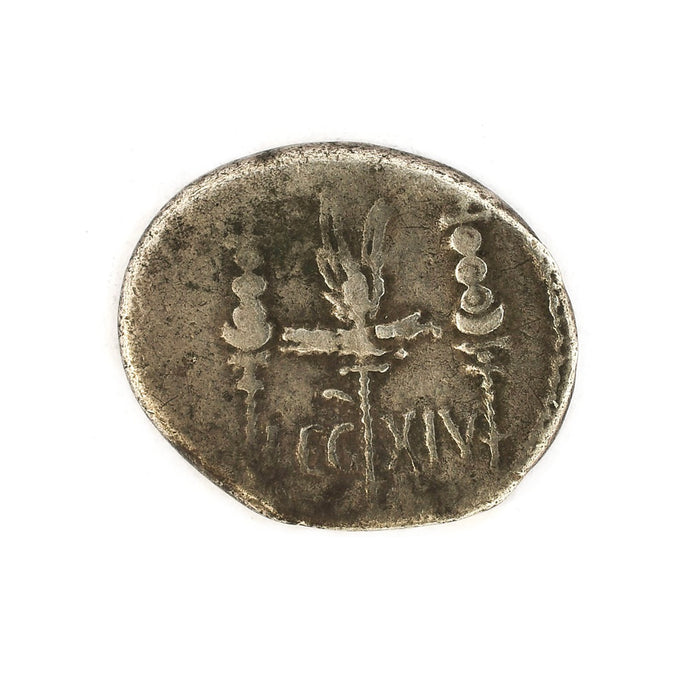 Mark Antony 'Legion XIV' Silver Denarius, 32 - 31 B.C.