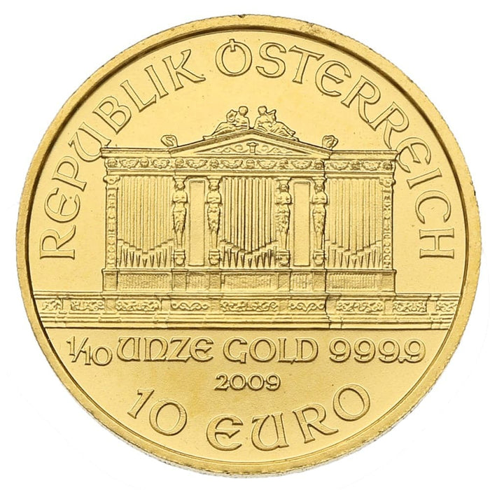 2009 1/10oz Austrian Philharmonic Gold Coin - MS70 - BSC Collectibles