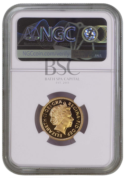 Elizabeth II, 2003 Gold Proof Sovereign NGC PF70 Ultra Cameo