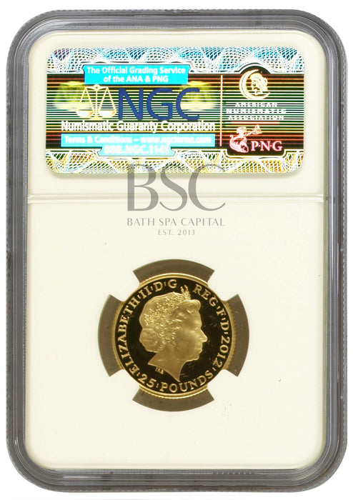 Elizabeth II, 2012 Gold Proof "London Olympics" Twenty Five Pounds NGC PF69 Ultra Cameo