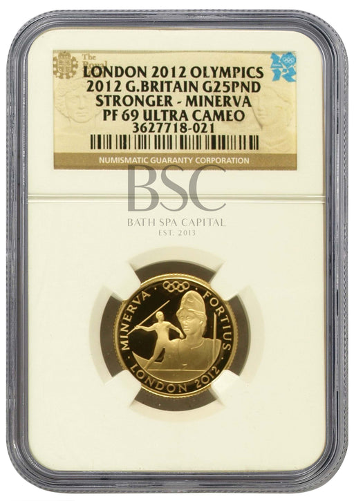 Elizabeth II, 2012 Gold Proof "London Olympics" Twenty Five Pounds NGC PF69 Ultra Cameo