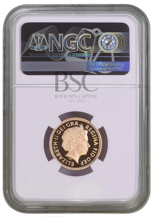 Elizabeth II, 2011 Gold Proof Sovereign NGC PF70 Ultra Cameo