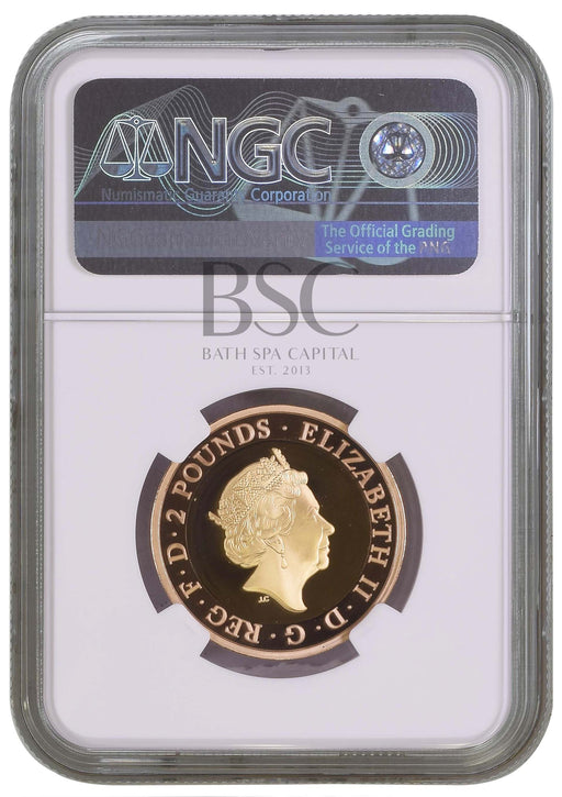 Elizabeth II, 2020 Gold Proof "Mayflower" Two Pounds NGC PF70 Ultra Cameo