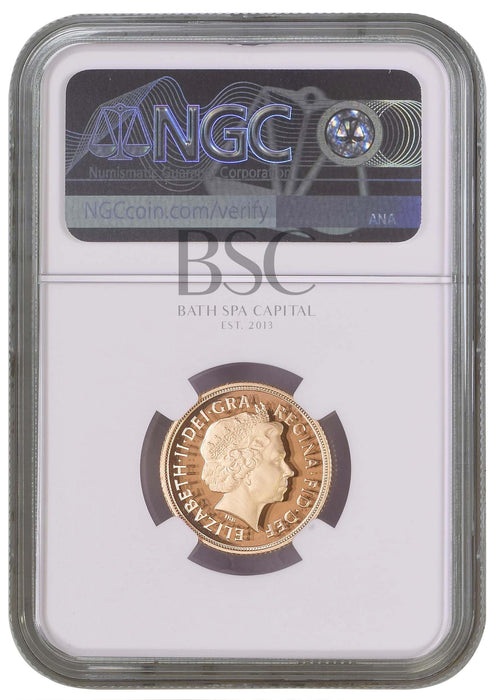 Elizabeth II, 2010 Gold Proof Sovereign NGC PF70 Ultra Cameo