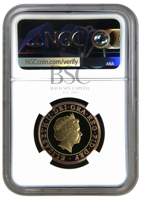 Elizabeth II, 2001 Gold Proof "Marconi Telegraph" Two Pounds NGC PF69 Ultra Cameo