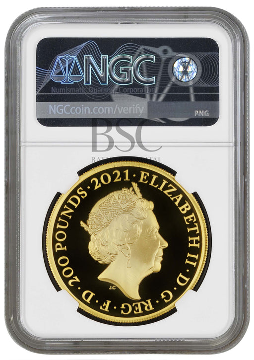 Elizabeth II, 2021 Gold Proof 'Prince Philip' Two Hundred Pounds NGC PF70 Ultra Cameo