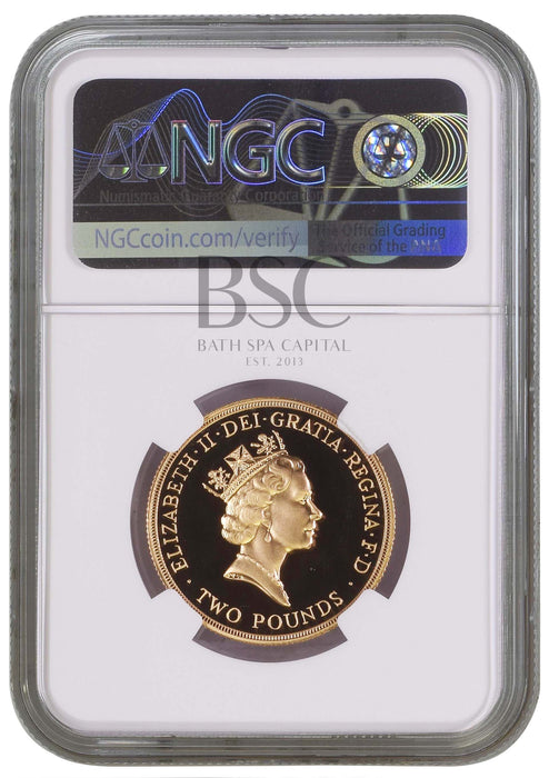 Elizabeth II, 1994 Gold Proof "Bank of England" Two Pounds NGC PF69 Ultra Cameo