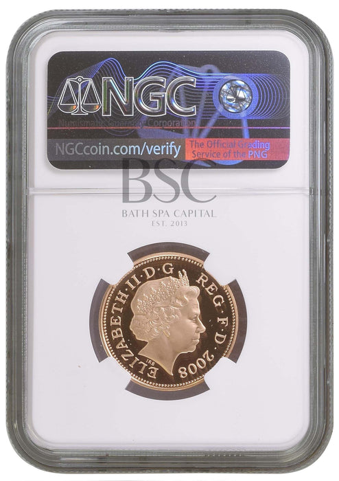 Elizabeth II, 2008 Gold Proof Two Pence NGC PF69 Ultra Cameo