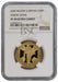 Elizabeth II, 2009 Gold Proof Piedfort Fifty Pence NGC PF70 Ultra Cameo