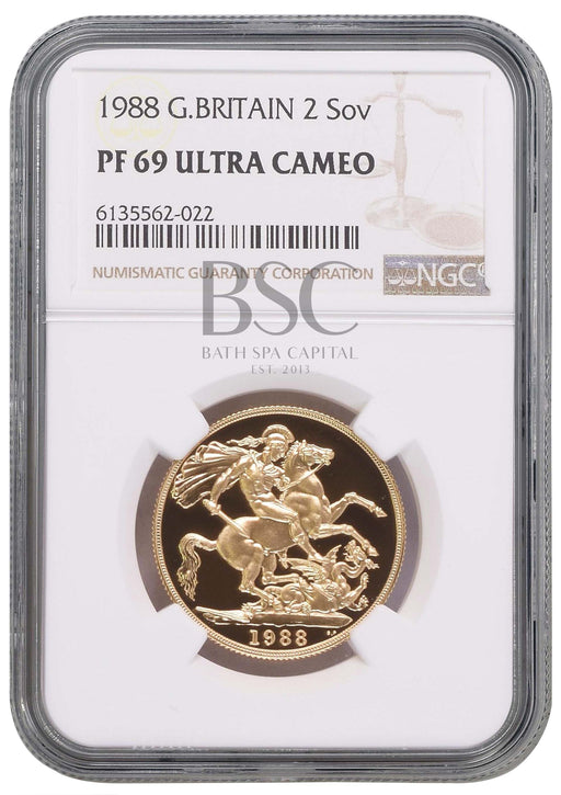 Elizabeth II, 1988 Gold Proof Double Sovereign/Two Pounds NGC PF69 Ultra Cameo