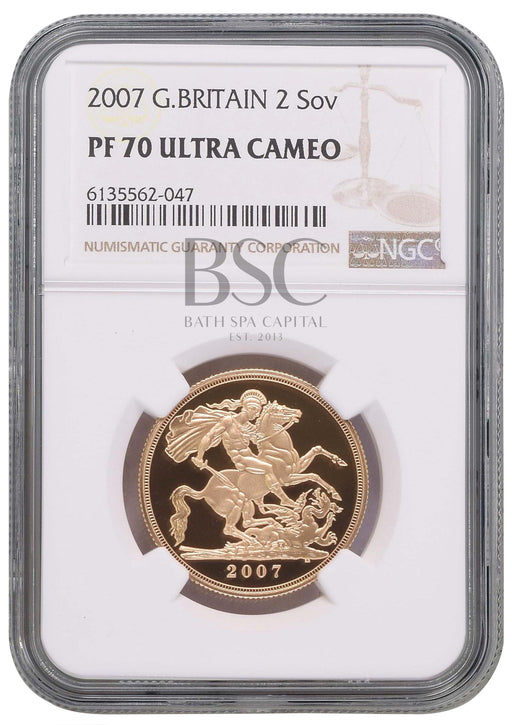 Elizabeth II, 2007 Gold Proof Double Sovereign/Two Pounds NGC PF70 Ultra Cameo