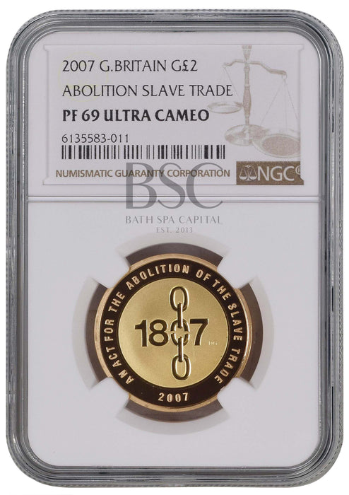Elizabeth II, 2007 Gold Proof "Abolition of the Slave Trade" Two Pounds NGC PF69 Ultra Cameo