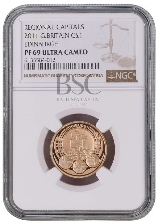 Elizabeth II, 2011 Gold Proof "Edinburgh" One Pound NGC PF69 Ultra Cameo