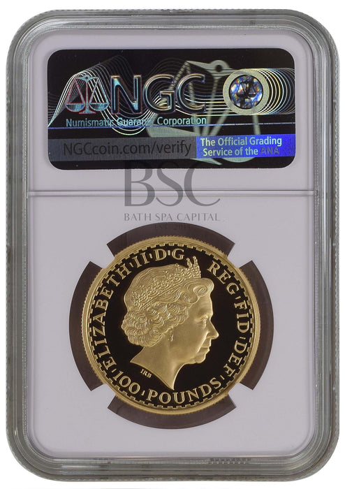Elizabeth II, 2009 Gold Proof Britannia One Hundred Pounds NGC PF70 Ultra Cameo