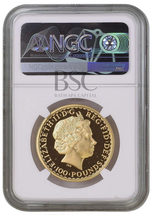 Elizabeth II, 2010 Gold Proof Britannia One Hundred Pounds NGC PF69 Ultra Cameo