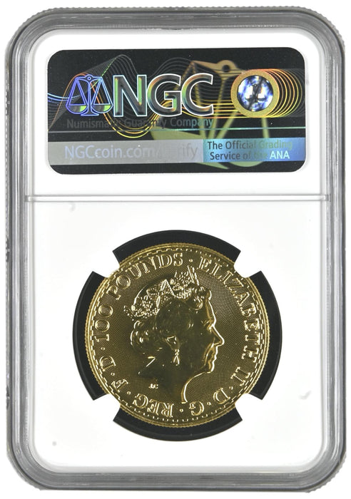 Elizabeth II, 2020 Gold Britannia One Hundred Pounds NGC MS69