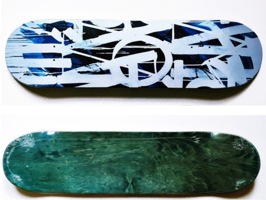 Original Limited Edition Skateboard Skate Deck (Blue), 2018 by RETNA - BSC Collectibles