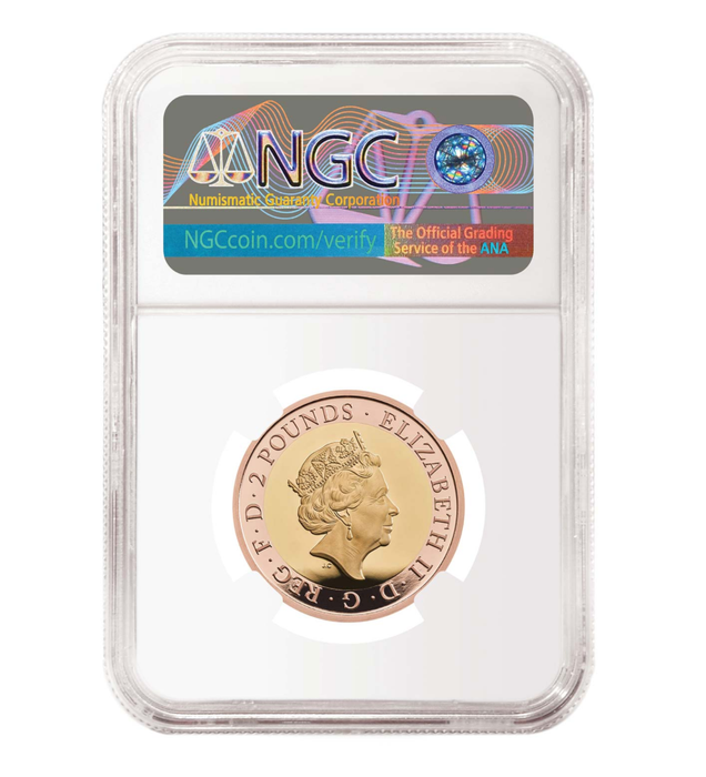 2020 Mayflower UK £2 Gold Proof Graded Presentation Coin