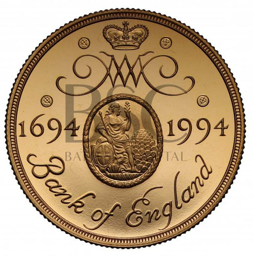 Elizabeth II, 1994 Gold Proof "Bank of England" Two Pounds Mule/Error