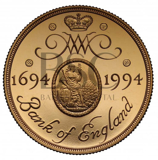 Elizabeth II, 1994 Gold Proof "Bank of England" Two Pounds Mule/Error